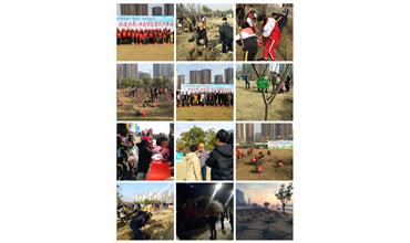 南通分公司與當(dāng)?shù)刂驹刚吖餐瑢?shí)現(xiàn)“同栽一棵樹(shù)，同抹一片綠”的夢(mèng)想